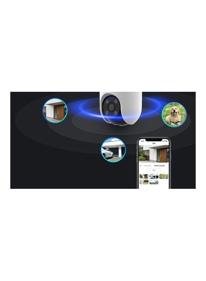 H8c 2K+ Outdoor Camera, 360° PTZ Wi-Fi Camera for Home Security, Outside Surveillance with AI-Powered Human Shape Detection, Human Motion Auto-Zoom Tracking, Color Night Vision, Two-Way Talk, Waterproof, Alexa, MicroSD card slot (Up to 512GB) | H8C 4MP