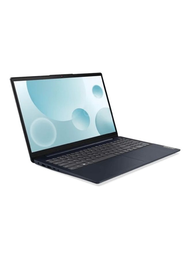 لينوفو لابتوب ايدياباد 3 15IAU7 بشاشة عالية الدقة مقاس 15.6 بوصة ومعالج انتل i5-1235U وذاكرة الوصول العشوائي دي دي ار فور سعة 8 جيجابايت ومحرك أقراص اس اس دي سعة 256 جيجابايت و بدون ويندوز وبطاقة رسومات انتل ايريس اكس اي الإنجليزية/العربية أزرق  - Image 3