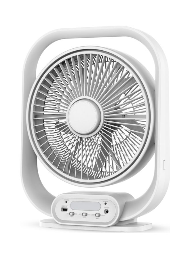 GEEPAS 12 Inch Rechargeable Table Fan With 5 Leaf Blade, Solar Input, USB Output, GF21189 NINGF21189 White  - Image 2