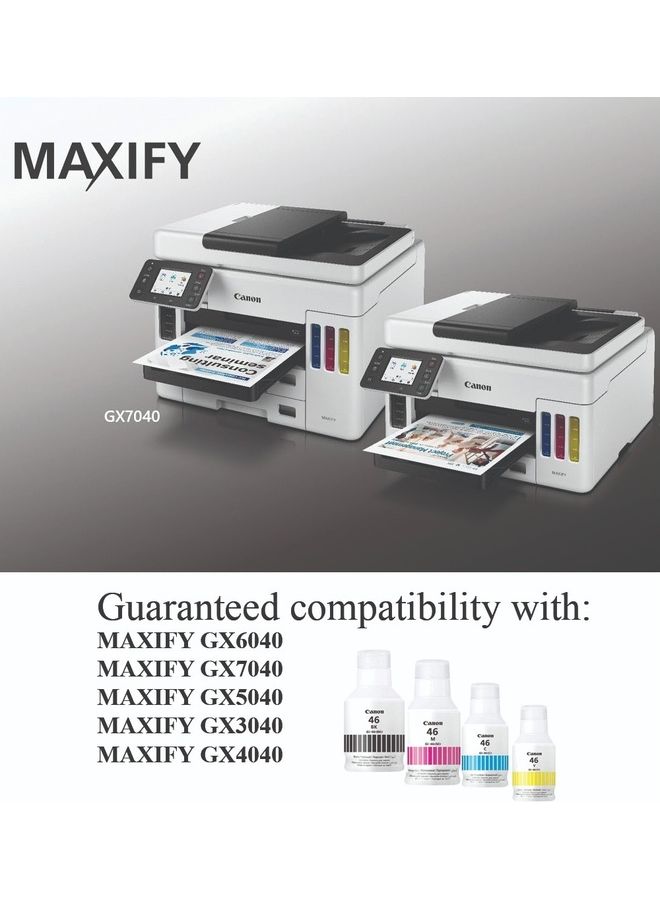 Canon - GI-46BK Ink Bottle For Maxify GX6040 Black - Image 1
