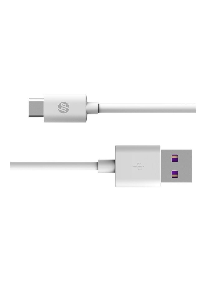 HP USB A To USB C Fast Charging 2.0 Cable 1M White  - Image 3