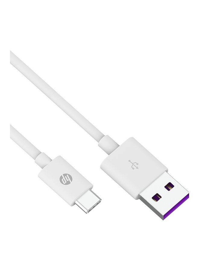 HP USB A To USB C Fast Charging 2.0 Cable 1M White  - Image 2