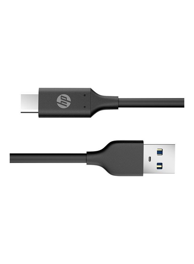 HP - Usb A To Usb C 3.0 Fast Charge Cable With 5Gbps Usb C Cable, 1.5M Length Type C Cable Compatible, Android Series Black - Image 1