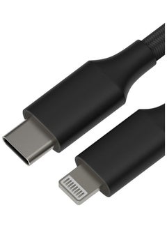 HP Braided USB-C To Lightning Cable Charge MFi-Certified iPhone USB-C Cable 1M Black  - Image 3