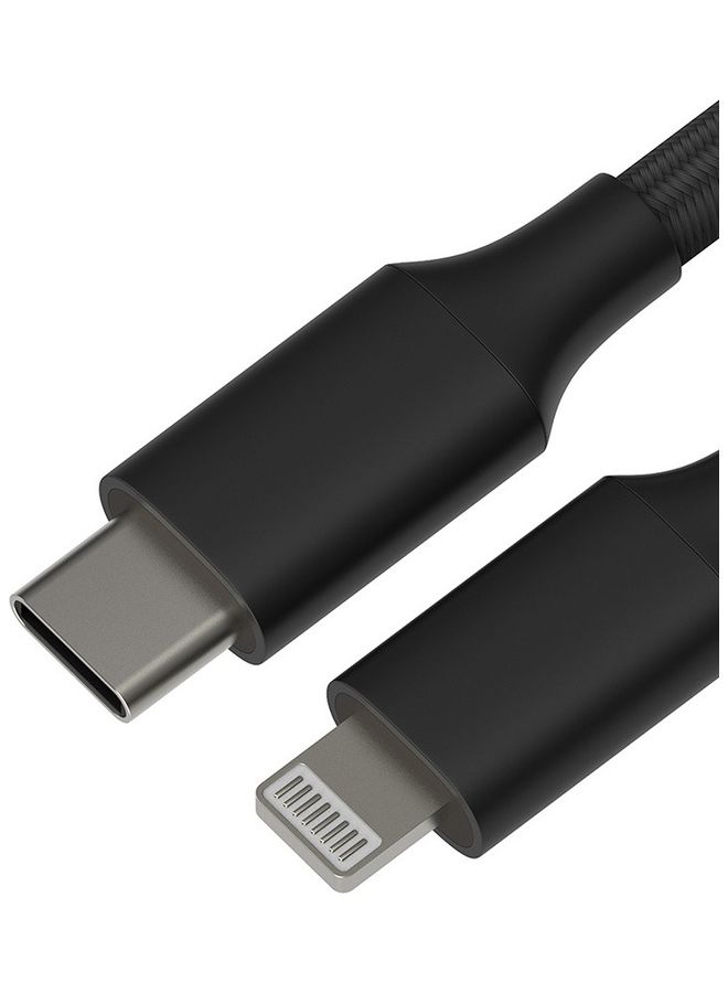 HP Braided USB-C To Lightning Cable Charge MFi-Certified iPhone USB-C Cable 1M Black  - Image 3