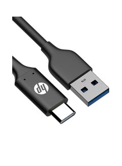 HP Usb A To Usb C 3.0 Fast Charge Cable With 5Gbps Usb C Cable, 1.5M Length Type C Cable Compatible, Android Series Black  - Image 2