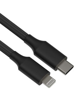 HP Braided USB-C To Lightning Cable Charge MFi-Certified iPhone USB-C Cable 1M Black  - Image 2