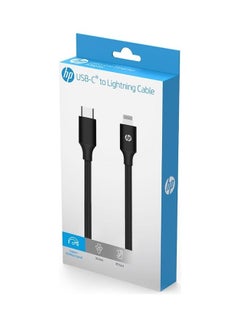 HP Braided USB-C To Lightning Cable Charge MFi-Certified iPhone USB-C Cable 1M Black  - Image 5
