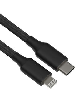 HP Braided USB-C To Lightning Cable Charge MFi-Certified iPhone USB-C Cable 2M Black  - Image 2