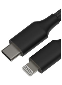HP Braided USB-C To Lightning Cable Charge MFi-Certified iPhone USB-C Cable 2M Black  - Image 3
