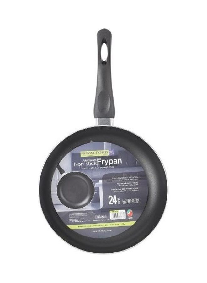 Royalford - Aluminum Fry Pan Strong Aluminum Body With Non-Stick Coating And Bakelite Handle Black 24x4.5cm - Image 1