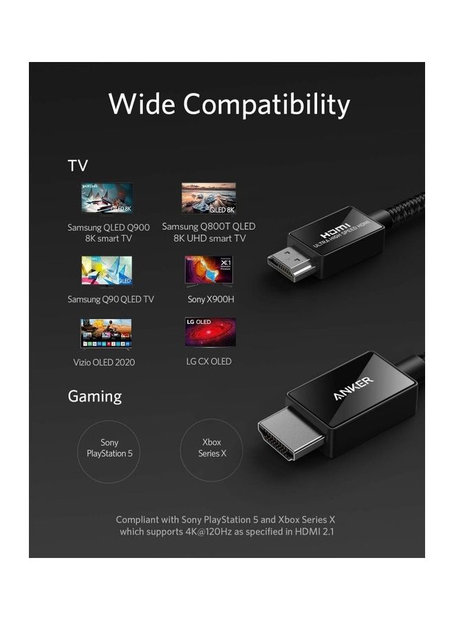 Anker Ultra High Speed Hdmi Cable Black  - Image 2