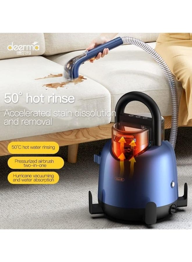 Deerma Fabric Vacuum Cleaner Wet And Dry Vacuum For Sofa/Carpet/Curtain 1.6L Water Tank 1.6 L 400.0 W BY200 Blue  - Image 2