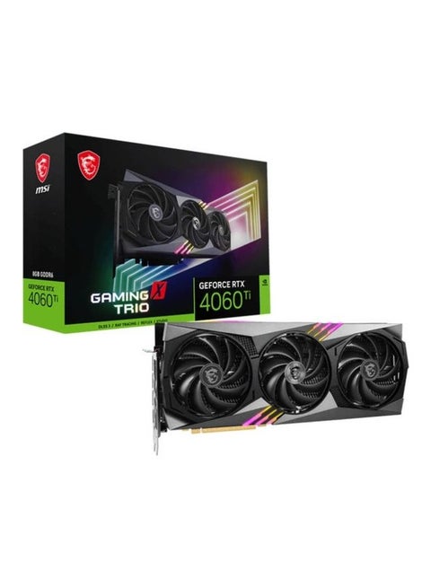 GeForce RTX 4060 Ti GAMING X TRIO Graphics Card, 8GB GDDR6 128-bit Memory, 2670 MHz Boost Clock, 18 Gbps Memory Speed, 4352 CUDA Cores, PCI E Gen 4 X 1, DisplayPort X 3 / HDMI X 1 | 912-V515-014