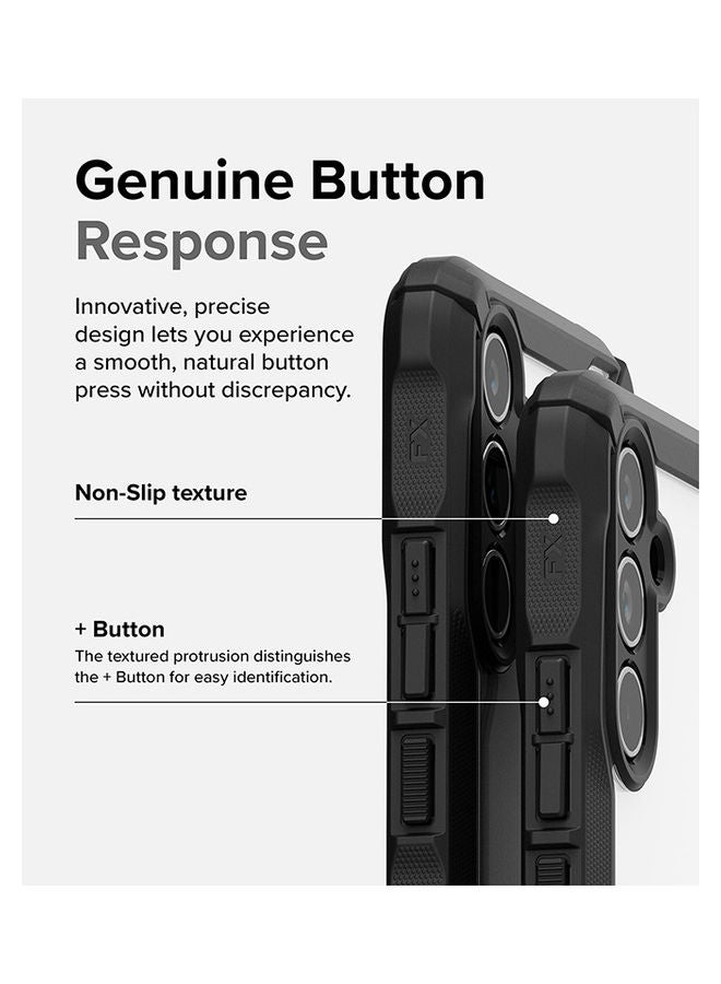 Ringke Fusion-X Compatible With Samsung Galaxy A54 5G Case Transparent Hard Back Soft Flexible TPU Bumper Scratch Resistant Protection Phone Cover Black  - Image 5