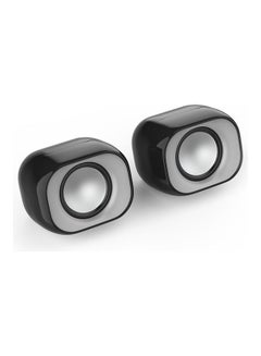 HP Multimedia USB Wired Mini Desktop Speaker For PC's, Laptops And Other Devices With 35 Mm Audio Output Black  - Image 1