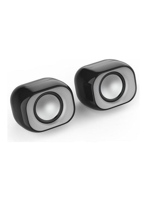 Multimedia USB Wired Mini Desktop Speaker For PC's, Laptops And Other Devices With 35 Mm Audio Output Black