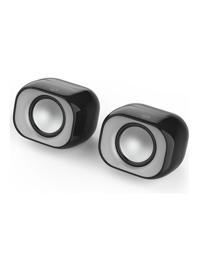 HP - Multimedia USB Wired Mini Desktop Speaker For PC's, Laptops And Other Devices With 35 Mm Audio Output Black - Image 1
