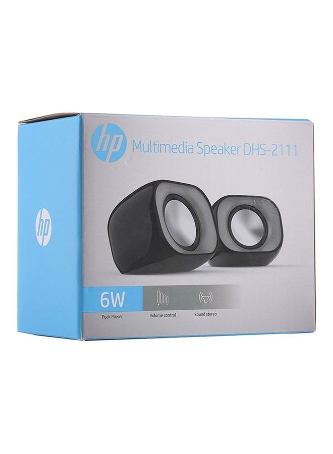 HP - Multimedia USB Wired Mini Desktop Speaker For PC's, Laptops And Other Devices With 35 Mm Audio Output Black - Image 1