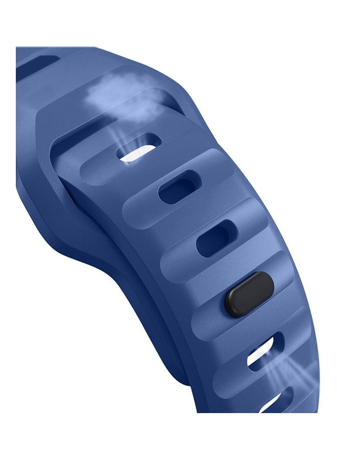 Spigen Silicone Sport Strap For Apple Watch 44Mm, 45Mm, 49Mm Series 8, 7, 6, 5, 4, 3, 2 And SE Blue - Image 4