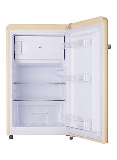 Single Door Retro Style Refrigerator Compact Size Free Standing Fridge Best For Bedroom Office And Mini Bar Defrost System Freezer Compartment Inside 123.0 L HSD-K123-RW Cream - v1694602899/N53437838A_2