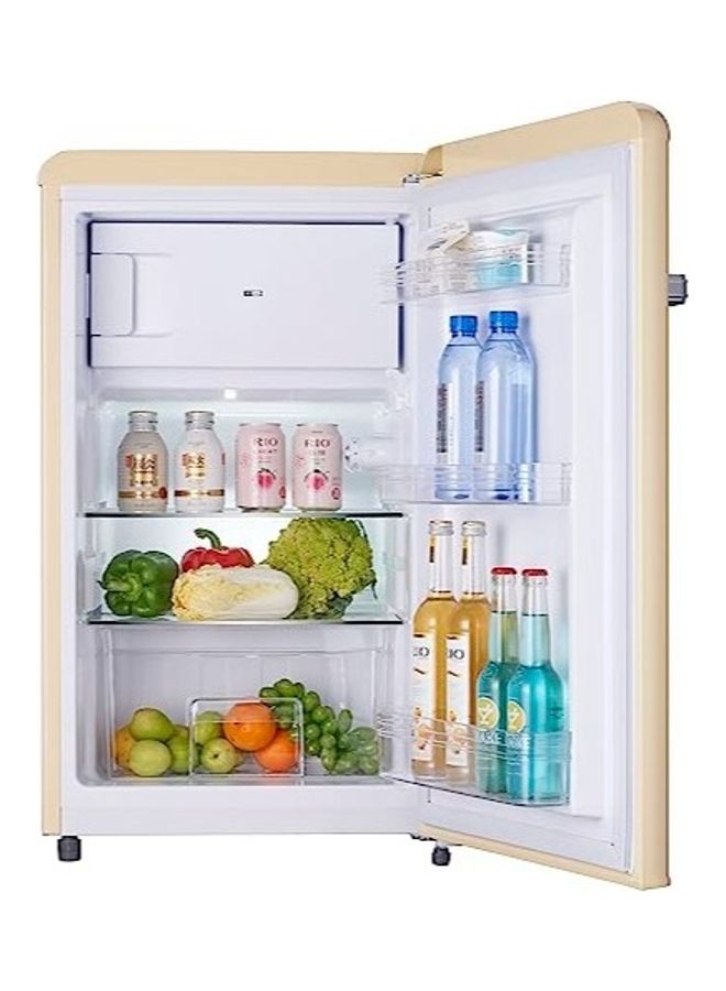 HOOVER Single Door Retro Style Refrigerator Compact Size Free Standing Fridge Best For Bedroom Office And Mini Bar Defrost System Freezer Compartment Inside 123.0 L HSD-K123-RW Cream  - Image 3