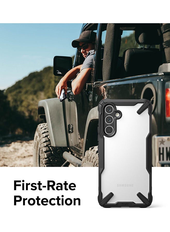 Ringke Fusion-X Compatible With Samsung Galaxy A54 5G Case Transparent Hard Back Soft Flexible TPU Bumper Scratch Resistant Phone Cover Camo Black  - Image 4