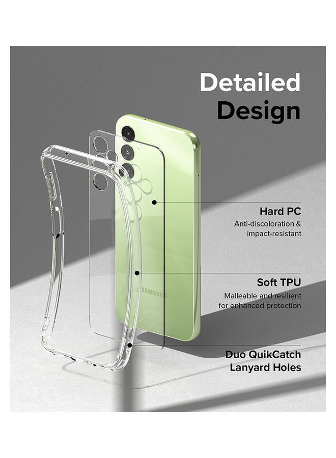 Ringke Fusion Compatible With Samsung Galaxy A14 4G / 5G Case Translucent Anti-Scratch Hard PC Back Shockproof TPU Bumper Protective Phone Cover Clear  - Image 3