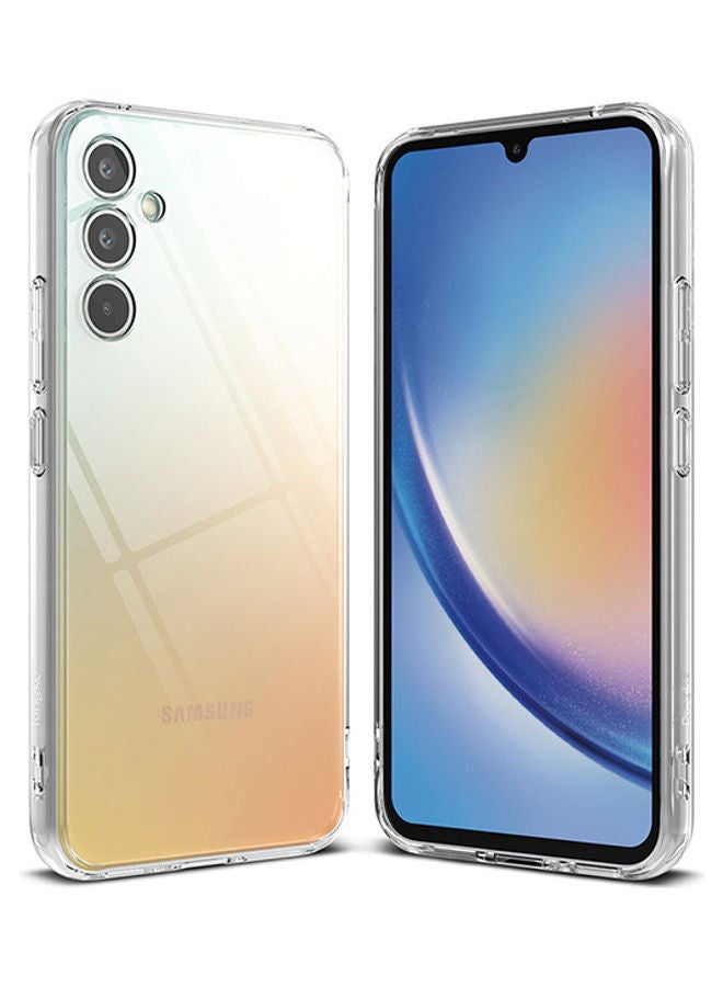 Ringke Fusion Compatible With Samsung Galaxy A34 5G Case Translucent Anti-Scratch Hard PC Back Shockproof TPU Bumper Protective Phone Cover Clear - Image 1