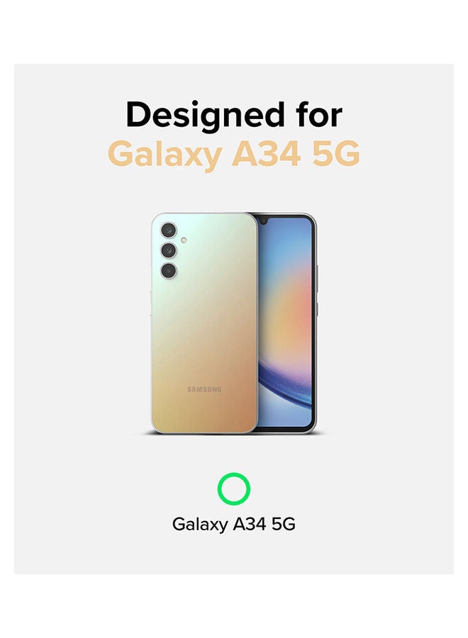 Ringke Fusion Compatible With Samsung Galaxy A34 5G Case Translucent Anti-Scratch Hard PC Back Shockproof TPU Bumper Protective Phone Cover Clear - Image 2