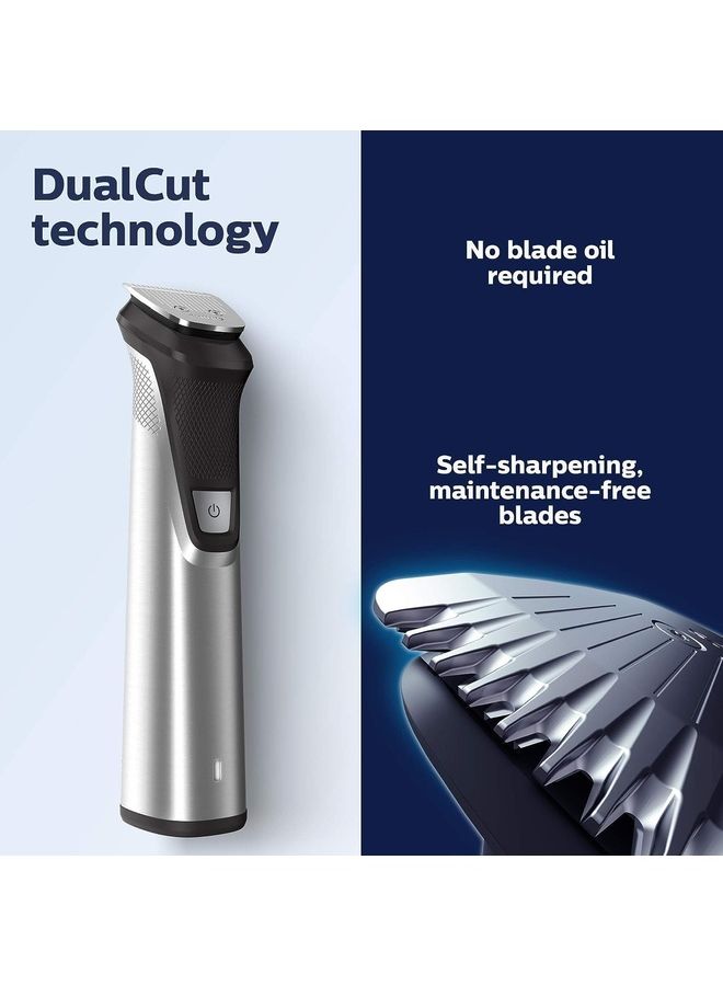 Philips - Norelco Trimmer Series 7000 - 23 In 1 - For Face Hair And Body - MG7750/49 Silver/Black - Image 1