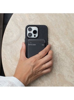 Native Union (RE)Classic Leather Case w/ Magsafe for Apple iPhone 15 Pro 2023 6.1"| 6-Ft Drop Protection - Black  - Image 4