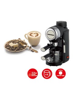 DAEWOO Coffee Machine, Barista Pump Espresso And Cappuccino Maker, Ground Coffee, Milk Frother For Espresso/Cappuccino /Latte 240 ml 800 W DES-4840 Black  - Image 2