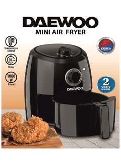 DAEWOO Air Fryer Capacity - 90 Degree C - 200 Degree C 2.4 L 1000 W DAF-8008 Black  - Image 2