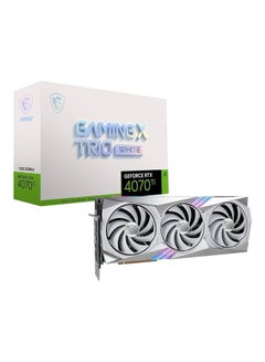 Gaming GeForce RTX 4070 Ti 12GB GDRR6X 192-Bit HDMI/DP Nvlink Tri-Frozr 3 Ada Lovelace Architecture Graphics Card RTX 4070 Ti Gaming X Trio White 12G