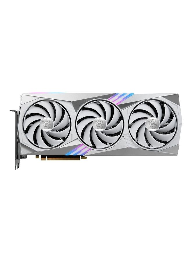 MSI - Gaming GeForce RTX 4070 Ti 12GB GDRR6X 192-Bit HDMI/DP Nvlink Tri-Frozr 3 Ada Lovelace Architecture Graphics Card RTX 4070 Ti Gaming X Trio White 12G - Image 1