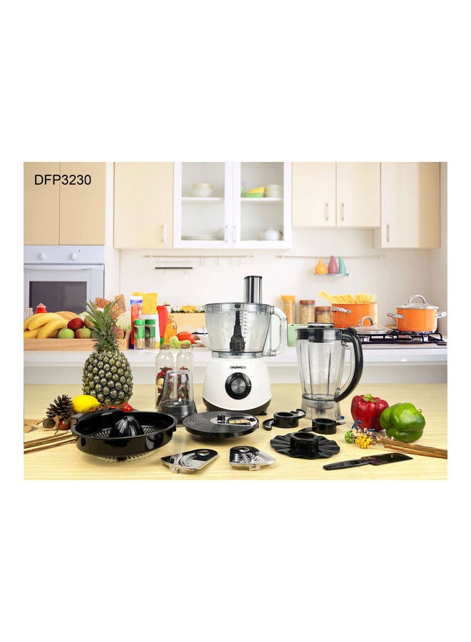 DAEWOO - Food Processor With 25 Functions 3.0 L 800.0 W DFP 3230 White - Image 1