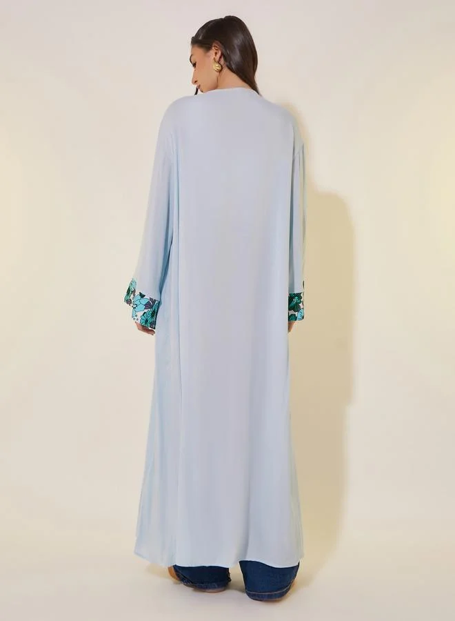 تايك تو Solid long Sleeve Kimonos with Sleeve details