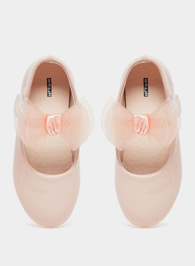 Styli Flower Corsage Flat Ballerinas Shoes  - Image 5