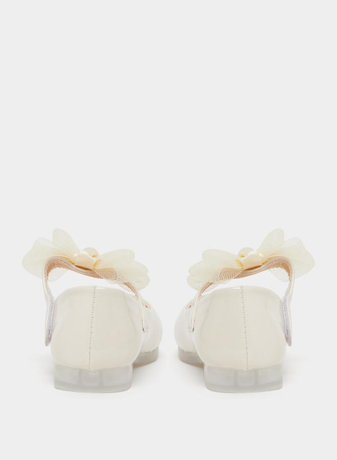 Styli Flower Corsage Flat Ballerinas Shoes  - Image 4