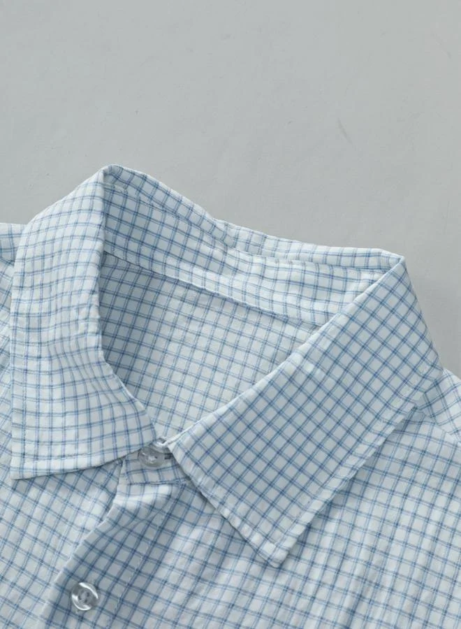 Styli Styli Texture Short Sleeve Buttoned Shirt
