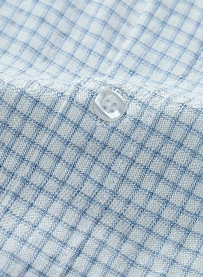 Styli Styli Texture Short Sleeve Buttoned Shirt