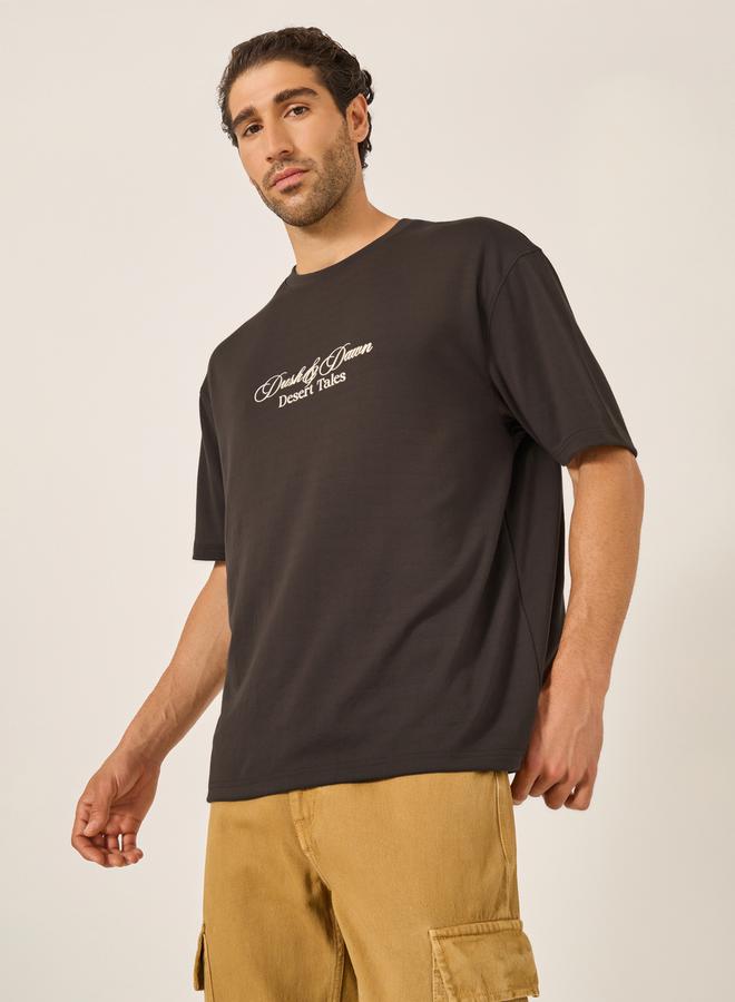Styli Mosaic Graphic Print Oversized T-Shirt  - Image 3
