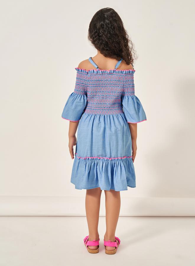 Styli Ruffled Smocked Dress  - Image 4