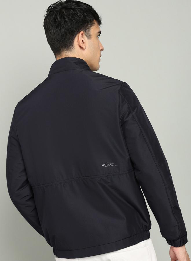 Fort Collins Front Zipper Textured Bomber Jacket by Styli  - Image 4