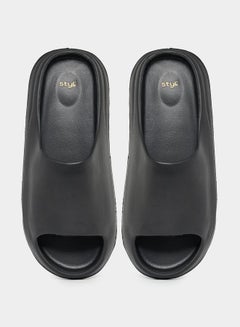 Styli Open Toe Wide Strap Chunk Slides  - Image 5