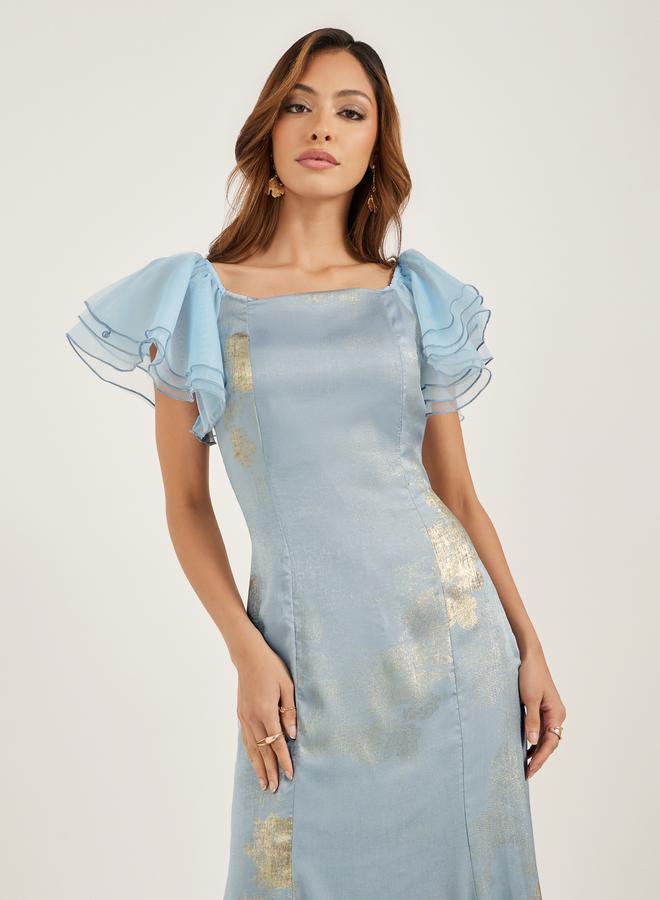 Styli Flutter Sleeve Dress  - Image 3