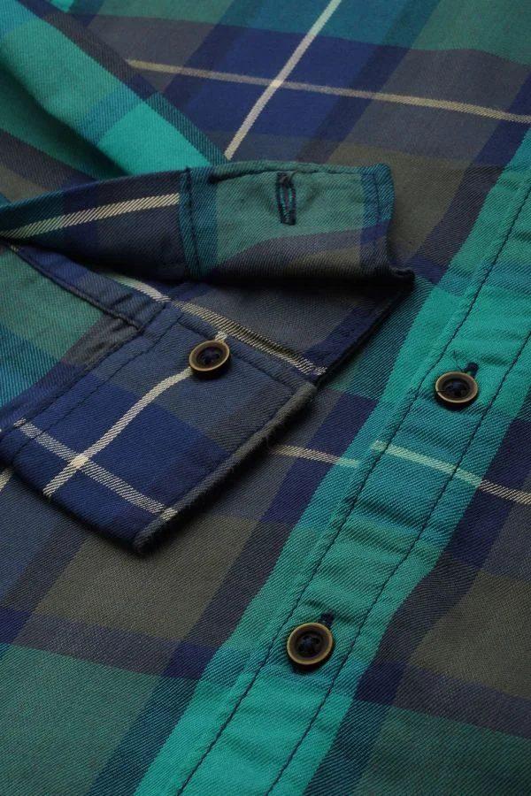 The Indian Garage Co Men Regular Fit Striped Full Sleeves Cutaway Collar Casual Shirt