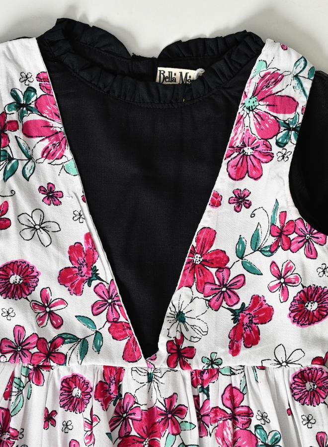 BELLA MODA Floral Print Fit and Flare Knee Length Dress by Styli  - Image 4