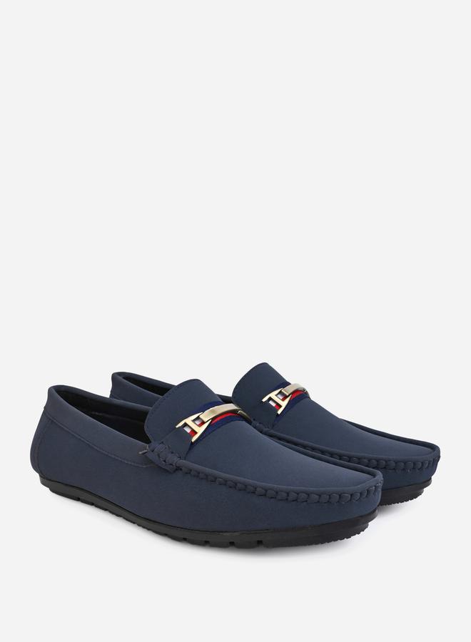 Styli Buckled Faux Leather Slip On Loafers  - Image 2